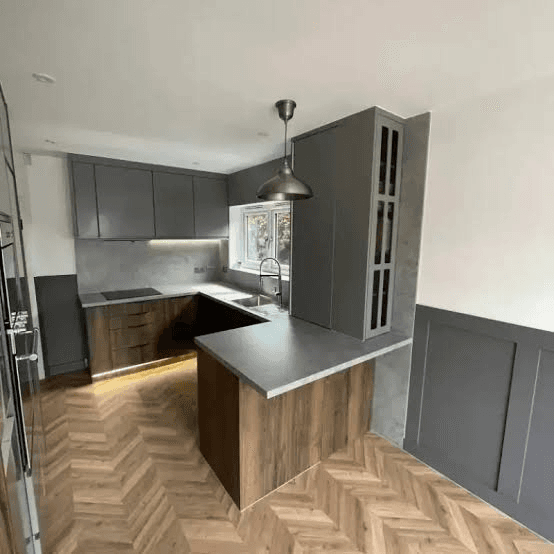 Kitchen after the work was completed